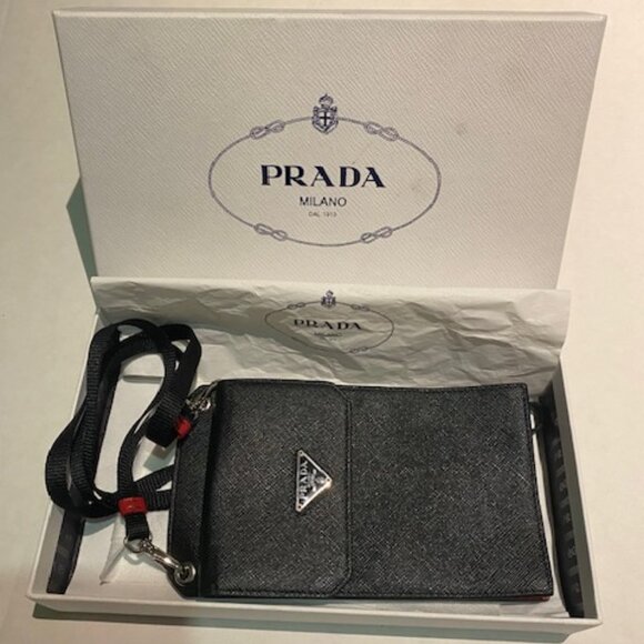 Prada Saffiano Smartphone Card Holder - Picture 1 of 4